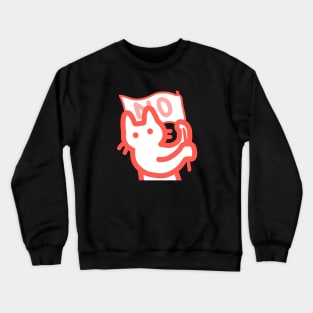 owie waving a no flag Crewneck Sweatshirt